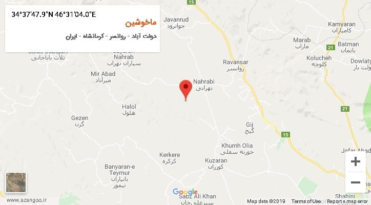 روستای ماخوشین بر روی نقشه
