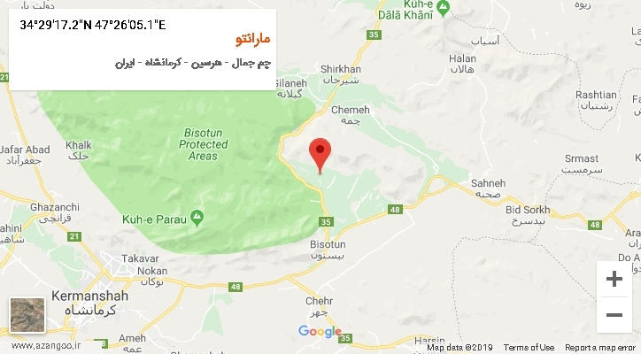 روستای مارانتو بر روی نقشه