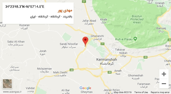 روستای مهدی پور بر روی نقشه