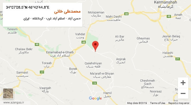 روستای محمدعلی خانی بر روی نقشه