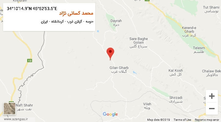 روستای محمد کسانی نژاد بر روی نقشه