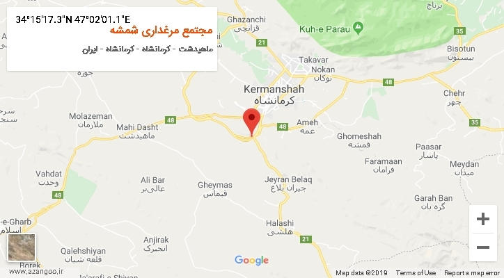 روستای مجتمع مرغداری شمشه بر روی نقشه