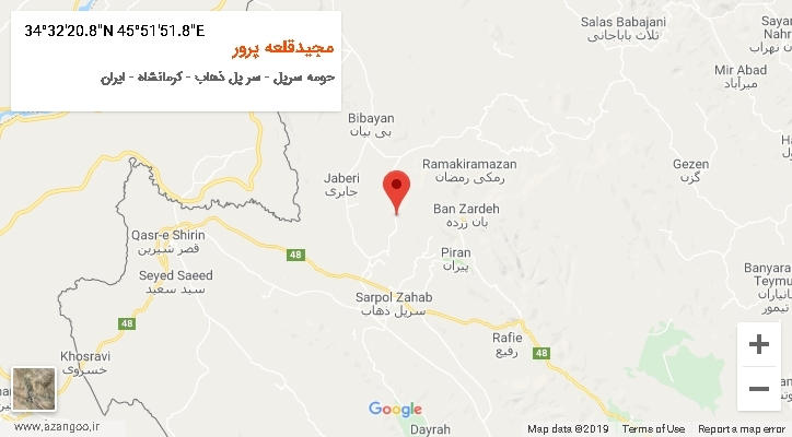 روستای مجیدقلعه پرور بر روی نقشه