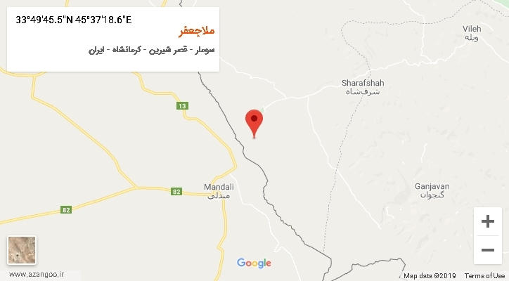 روستای ملاجعفر بر روی نقشه