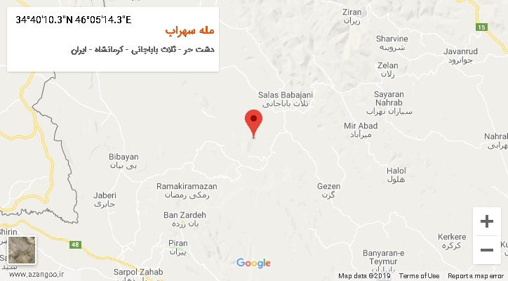 روستای مله سهراب بر روی نقشه