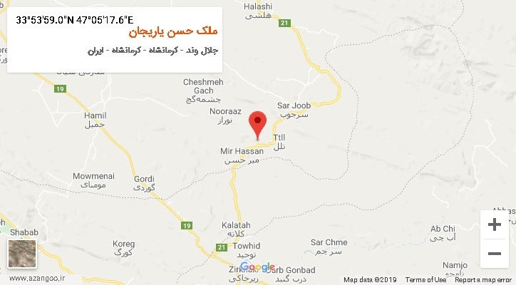 روستای ملک حسن یاریجان بر روی نقشه