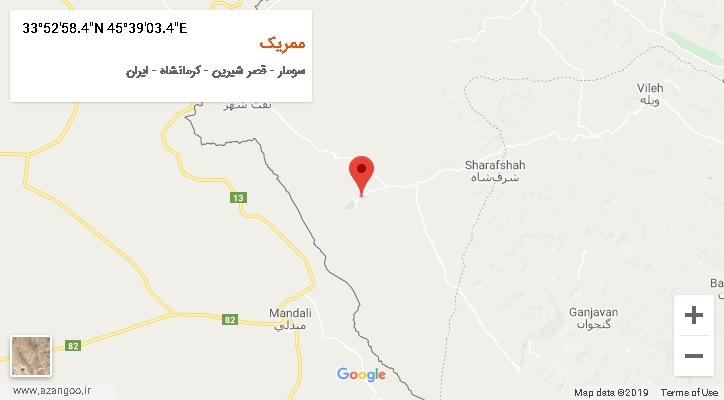 روستای ممریک بر روی نقشه
