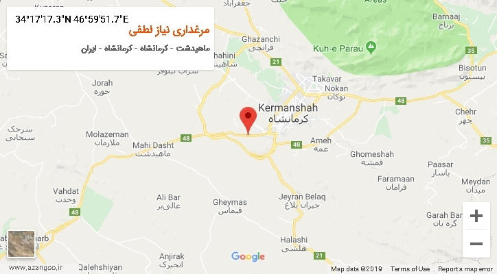 روستای مرغداری نیاز لطفی بر روی نقشه