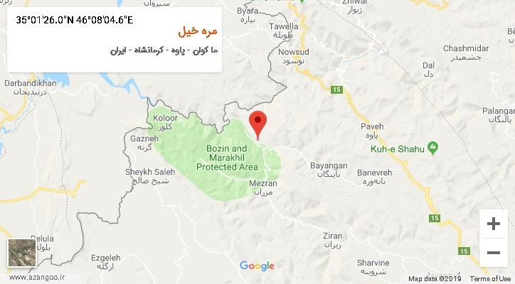 روستای مره خیل بر روی نقشه