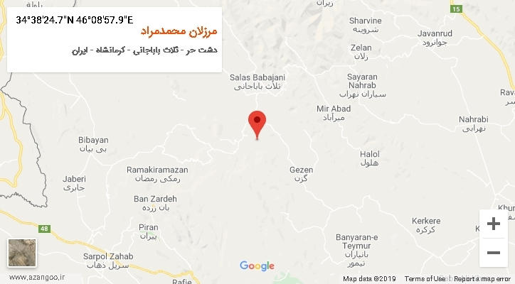 روستای مرزلان محمدمراد بر روی نقشه
