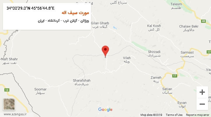 روستای مورت سیف اله بر روی نقشه
