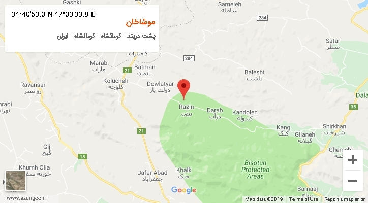 روستای موشاخان بر روی نقشه