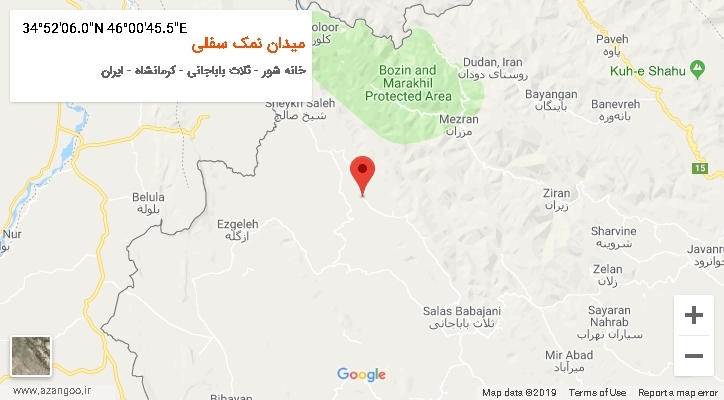 روستای میدان نمک سفلی بر روی نقشه