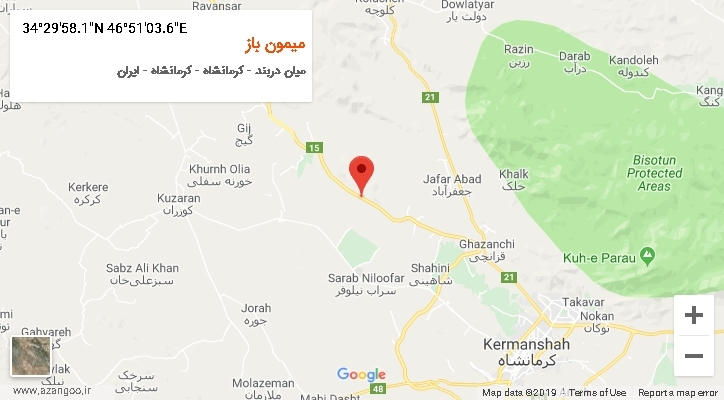 روستای میمون باز بر روی نقشه
