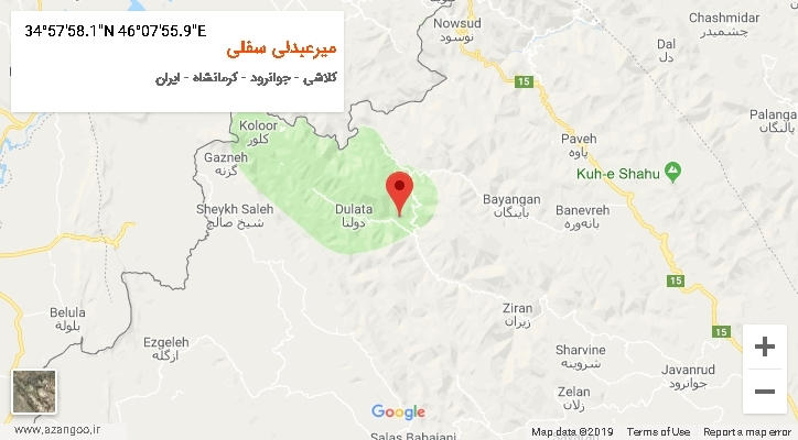 روستای میرعبدلی سفلی بر روی نقشه