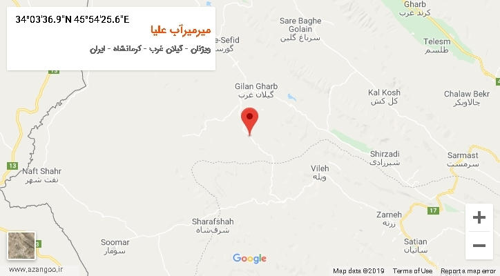 روستای میرمیرآب علیا بر روی نقشه
