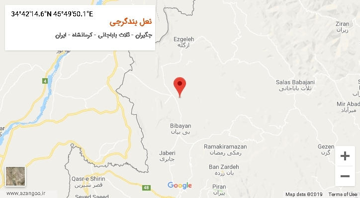 روستای نعل بندگرجی بر روی نقشه