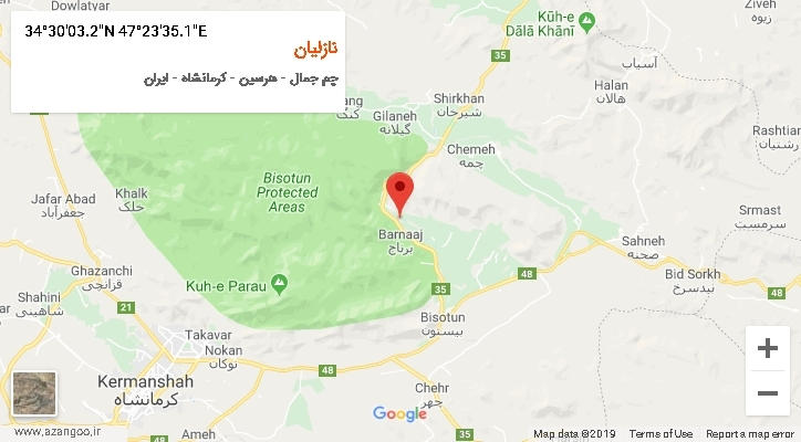 روستای نازلیان بر روی نقشه