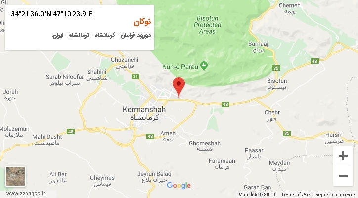 روستای نوکان بر روی نقشه