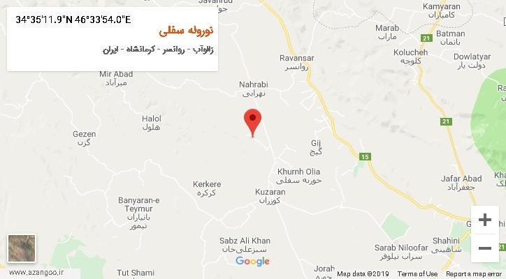 روستای نوروله سفلی بر روی نقشه