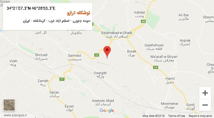 روستای نوشکله ترازو بر روی نقشه