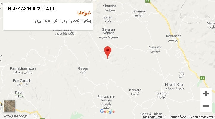 روستای نیرژعلیا بر روی نقشه