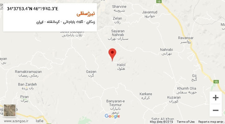 روستای نیرژسفلی بر روی نقشه