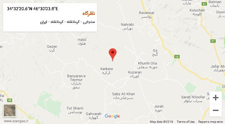 روستای نظرگاه بر روی نقشه