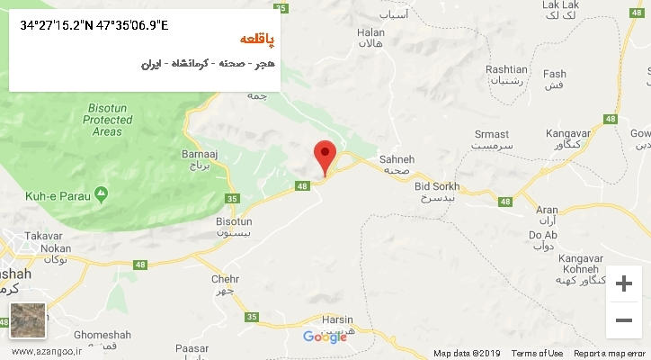 روستای پاقلعه بر روی نقشه