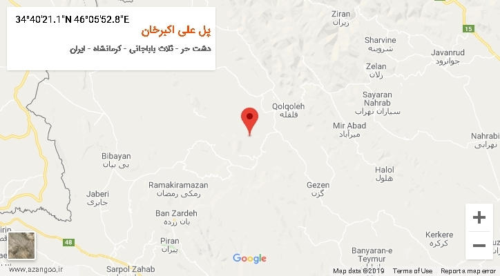 روستای پل علی اکبرخان بر روی نقشه
