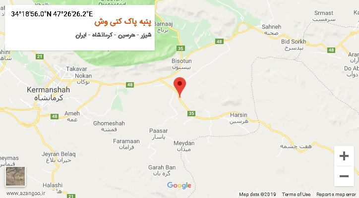 روستای پنبه پاک کنی وش بر روی نقشه