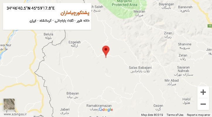 روستای پشتکورچیاماران بر روی نقشه