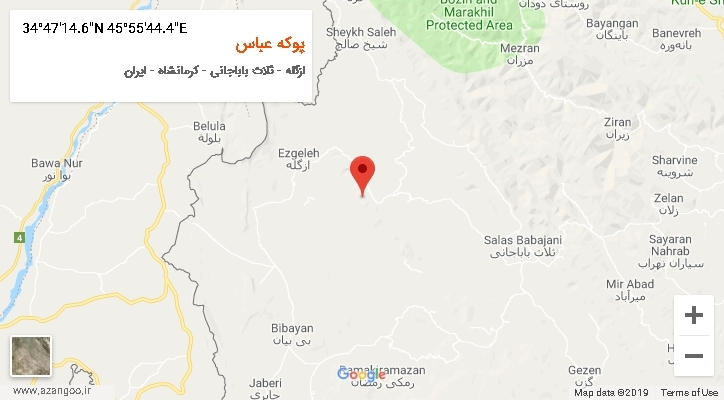 روستای پوکه عباس بر روی نقشه