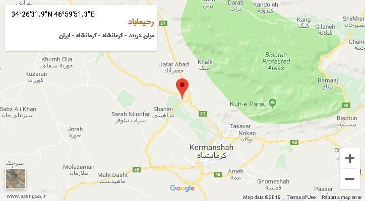 روستای رحیماباد بر روی نقشه