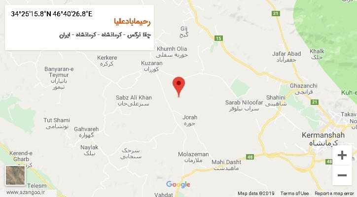 روستای رحیمابادعلیا بر روی نقشه