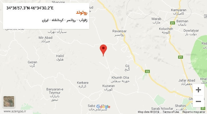روستای روتوند بر روی نقشه