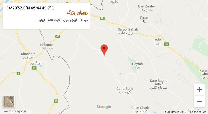 روستای رویبان بزرگ بر روی نقشه