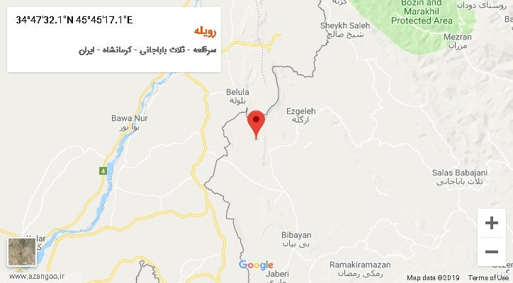 روستای رویله بر روی نقشه