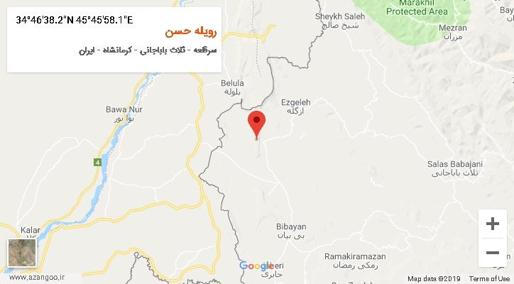 روستای رویله حسن بر روی نقشه