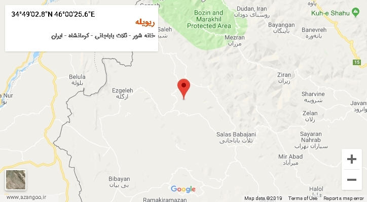 روستای ریویله بر روی نقشه