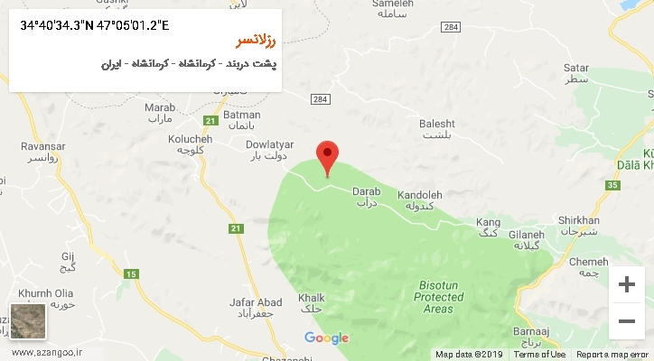 روستای رزلانسر بر روی نقشه