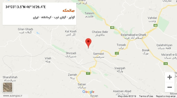 روستای صالحکه بر روی نقشه