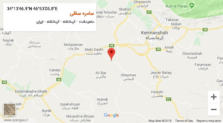 روستای سامره سفلی بر روی نقشه