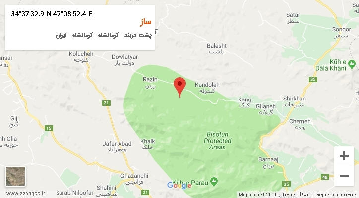 روستای ساز بر روی نقشه