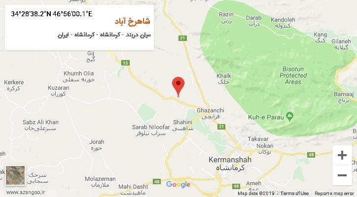 روستای شاهرخ آباد بر روی نقشه