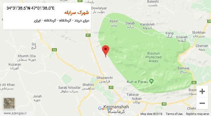 روستای شهرک سرابله بر روی نقشه