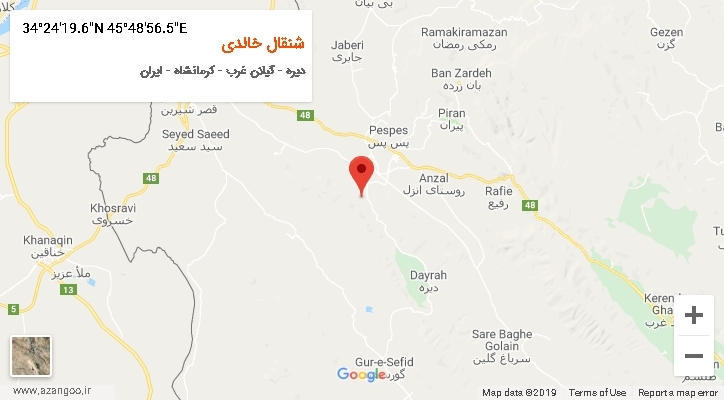 روستای شنقال خالدی بر روی نقشه