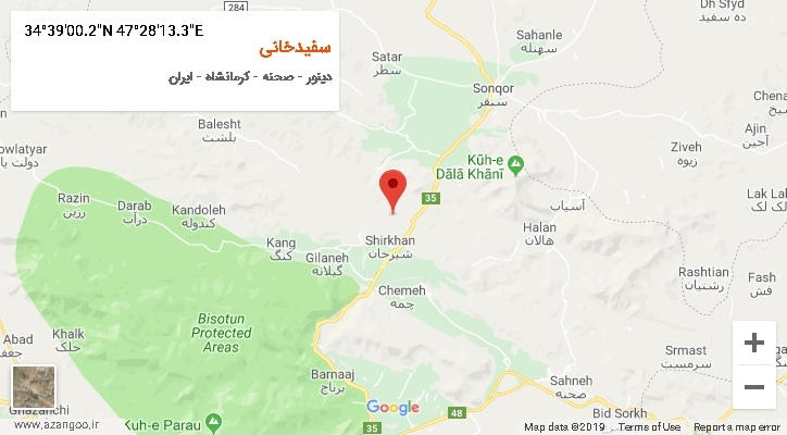 روستای سفیدخانی بر روی نقشه
