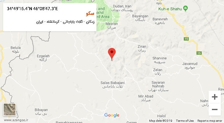 روستای سکو بر روی نقشه