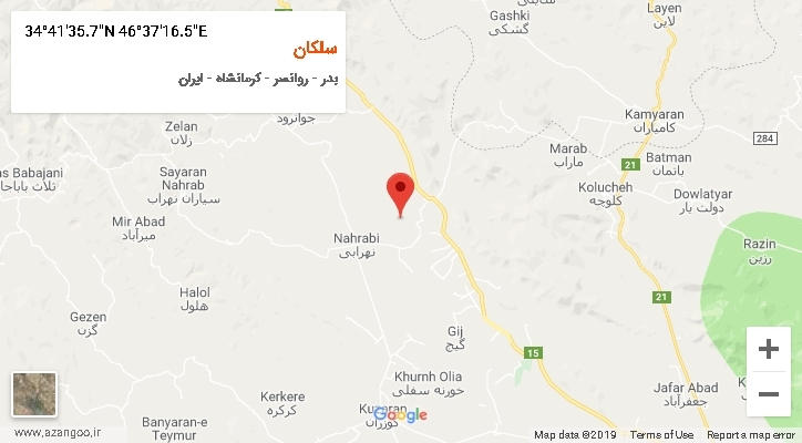 روستای سلکان بر روی نقشه